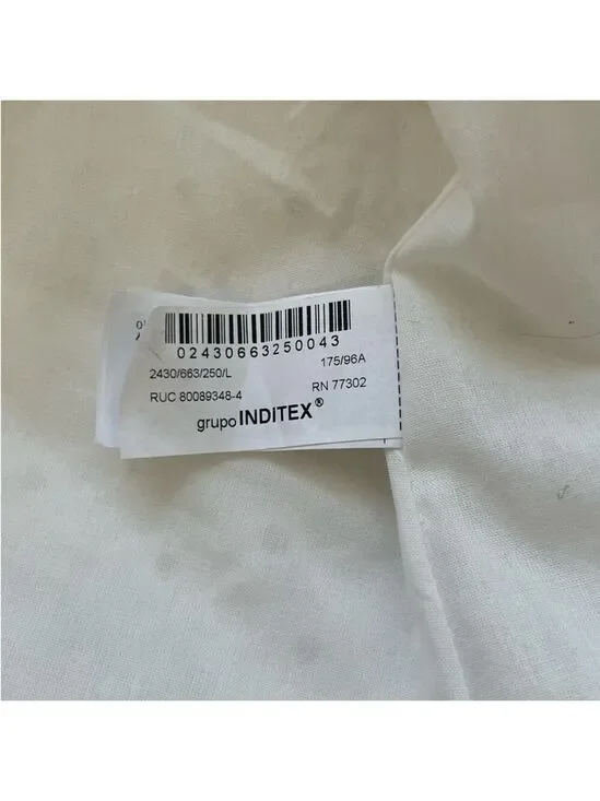 NWOT ZARA CUTWORK EMBROIDERY MIDI DRESS WHITE Size L - Picture 4 of 9